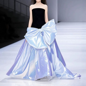 iridescent catwalk dress