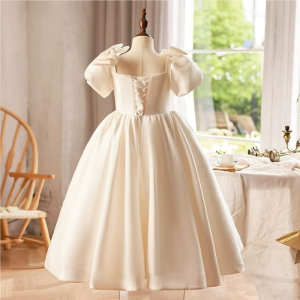 Ivory satin Little Princess dress